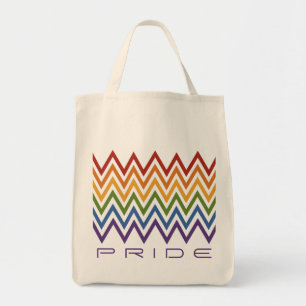 Aangepaste zakken voor Rainbow Chevron Pattern Tote Bag