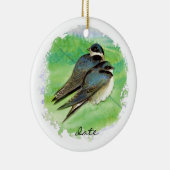 Aangepaste zandslik, vogel, Natuur, wild Keramisch Ornament (Rechts)