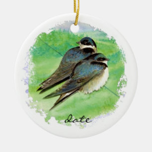 Aangepaste zandslik, vogel, Natuur, wild Keramisch Ornament