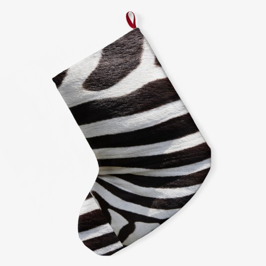 Aangepaste Zebra afdrukken Grote Kerstsok (Achterkant (Hangend))