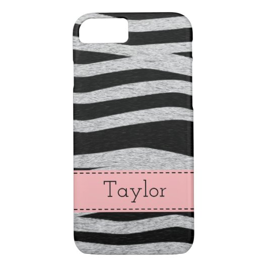 Aangepaste Zebra Pattern iPhone Case (Achterkant)