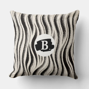 Aangepaste zebra streep worp kussen – Persoonlijk