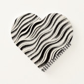 Aangepaste Zebra Stripe Hart Notitieboek (Achterkant)