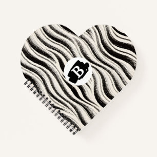 Aangepaste Zebra Stripe Hart Notitieboek