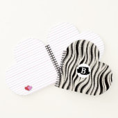 Aangepaste Zebra Stripe Hart Notitieboek (Binnen)
