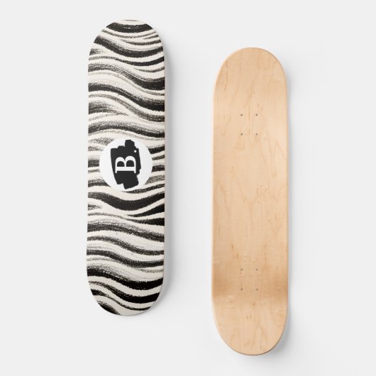 Aangepaste Zebra Stripe Skateboard (Voorkant)