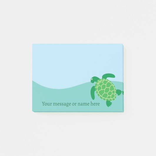 Aangepaste Zee Turtle Post-it® Notes (Voorkant)