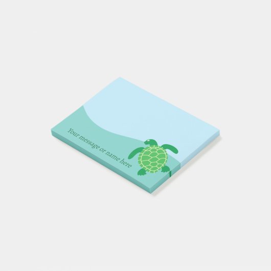 Aangepaste Zee Turtle Post-it® Notes (Schuin)