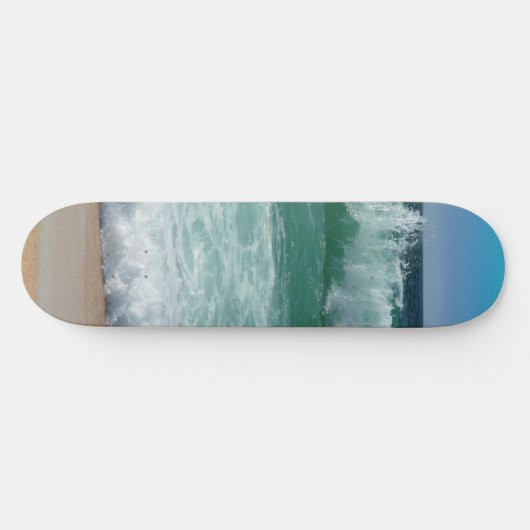 Aangepaste zeegezicht strand zee Zee golven Skateboard (Horizontaal)