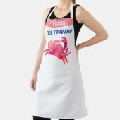 Aangepaste zeehond koning roze krab Grafische Chef Schort (Insitu)