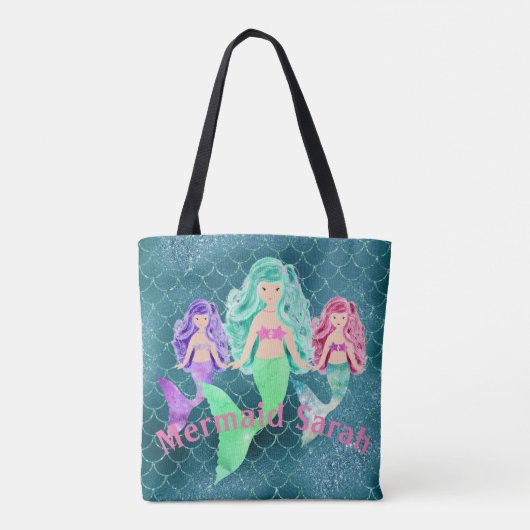 Aangepaste Zeemeermin Draagtas (Achterkant)