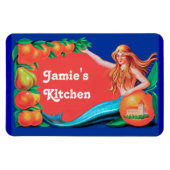 Aangepaste Zeemeermin en Sinaasappels Keukenmagnee Magneet (Horizontaal)