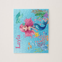 Aangepaste Zeemeermin Kindernaam Puzzel