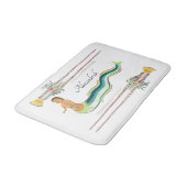 Aangepaste zeemeermin  kuststrook badmat (Gekanteld)