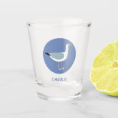 Aangepaste zeemeeuw shot glas (Voorkant)