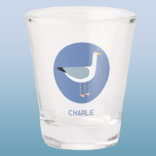 Aangepaste zeemeeuw shot glas