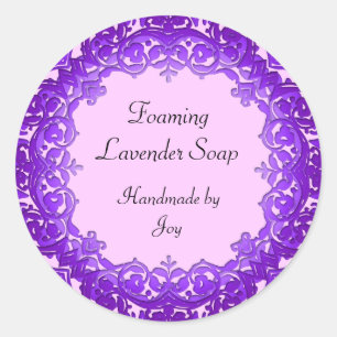 aangepaste zeep of Stickers met kantelen Paars