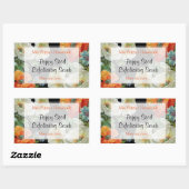 Aangepaste zeep of witte Oranje papaver Sticker (Vel)