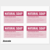 Aangepaste zeep verpakking ingrediënten label (Vel)