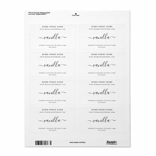 Aangepaste zeeplabel ticker etiket (Full Sheet)