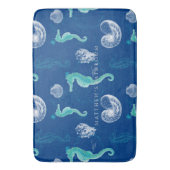 Aangepaste zeestralen zeebodem badmat (Voorkant Verticaal)