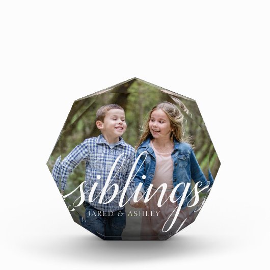 Aangepaste zegeningen Broer zuster Foto Handschrif (Voorkant)