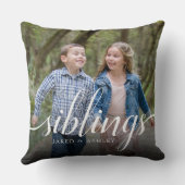 Aangepaste zegeningen Broer zuster Foto Handschrif Kussen (Achterkant)