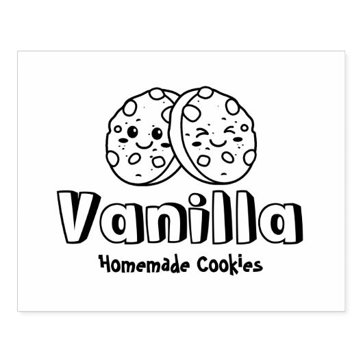 Aangepaste zelfgemaakte cookies 	rubberstempel (Afrduk)