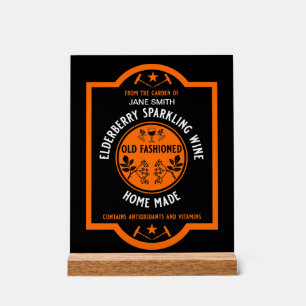 Aangepaste zelfgemaakte Elderberry Sparkling Acryl Bord