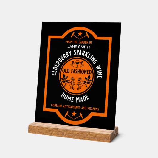 Aangepaste zelfgemaakte Elderberry Sparkling Acryl Bord (Hoek)