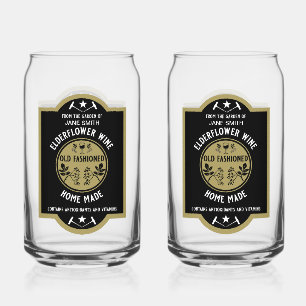 Aangepaste Zelfgemaakte Elderflower Blikvorm Glas