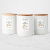 Aangepaste zelfgemaakte gember / vanillacello labe voedselcontainer etiket (Flessen)