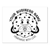 Aangepaste zelfgemaakte liefde met kleine bedrijve 	rubberstempel (Afrduk)