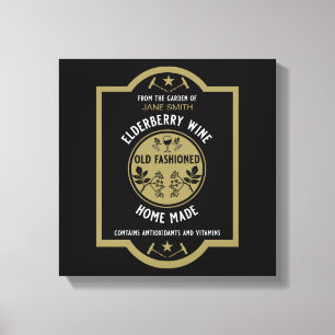 Aangepaste zelfgemaakte vlierbes canvas afdruk