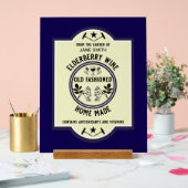 Aangepaste zelfgemaakte vlierbes Drinken Acryl Bord (Huwelijk)