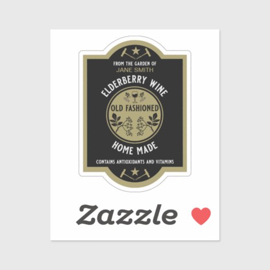 Aangepaste zelfgemaakte vlierbes sticker (Vel)