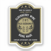 Aangepaste zelfgemaakte vlierbes sticker (Voorkant)