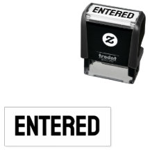 Aangepaste zelfinktstempel van het document ingevo