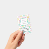 Aangepaste zelfliefdesharten - Witte badge (Handheld)