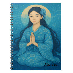 Aangepaste Zen Yoga Meditatie Mindfulness Art Blau Notitieboek