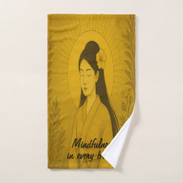 Aangepaste Zen Yoga Meditatie Mindfulness Bruin Handdoek