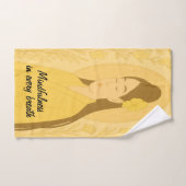 Aangepaste zen Yoga Meditatie Mindfulness Geel Handdoek (Handdoek)