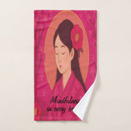 Aangepaste Zen Yoga Meditatie Mindfulness Magenta Handdoek