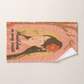 Aangepaste zen Yoga Meditatie Mindfulness Roze Handdoek (Handdoek)