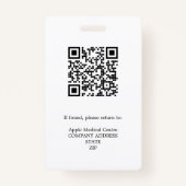 aangepaste ziekenhuisverpleegkundige Logo & foto-I Badge (Achterkant)