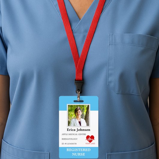aangepaste ziekenhuisverpleegkundige Logo & foto-I Badge