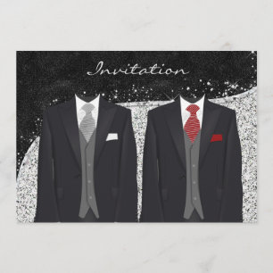 Aangepaste zilver en Gay Weddenschap Kaart