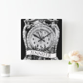 Aangepaste  zilver vierkante klok (Huis)