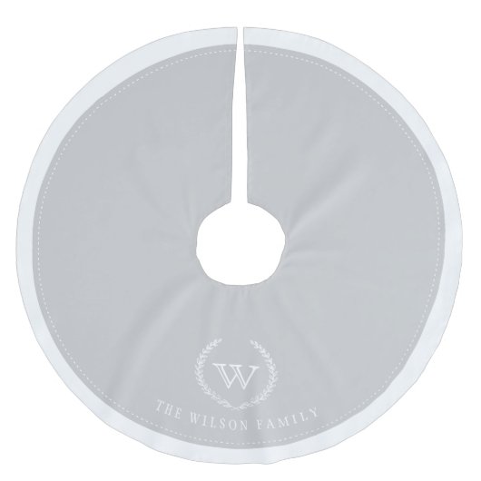 Aangepaste zilveren kerstboomrok kerstboom rok (Voorkant)