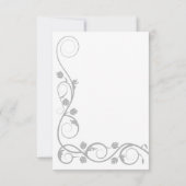 Aangepaste zilveren wervelingen ontvangstkaarten kaart (Achterkant)